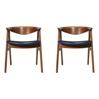 Mid 20th Century Pair of Restored Danish Teak Armchairs Attributed to Erik Kirkegaard For Sale