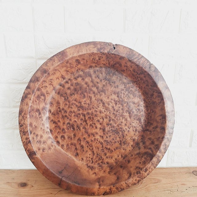 Large North African Wooden Thuya Burl Dough Bowl, 1970s For Sale - Image 6 of 18