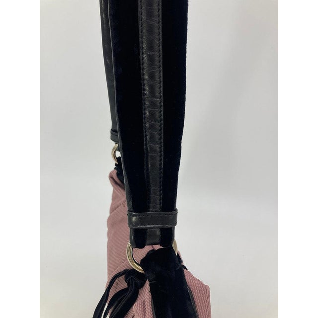 Black Yves Saint Laurent Mauve Canvas Rive Gauche Shoulder Bag For Sale - Image 8 of 10