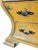 French Provincial Bombe Commode With Marble Top in Distressed Mustard Finish For Sale - Image 9 of 14