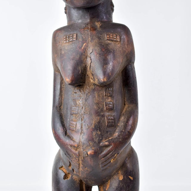 Early 20th Century Early 20th Century Baule Standing Figure Côte d'Ivoire For Sale - Image 5 of 17