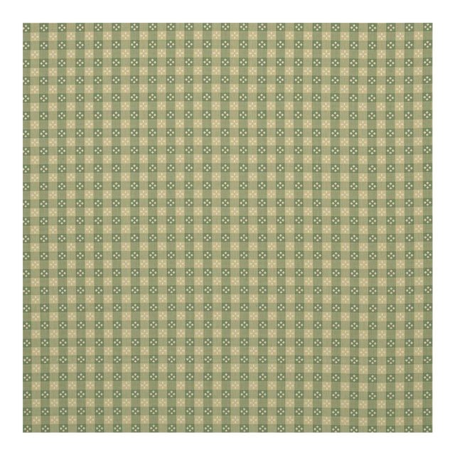 Schumacher Kit Plaid Fabric in Green For Sale