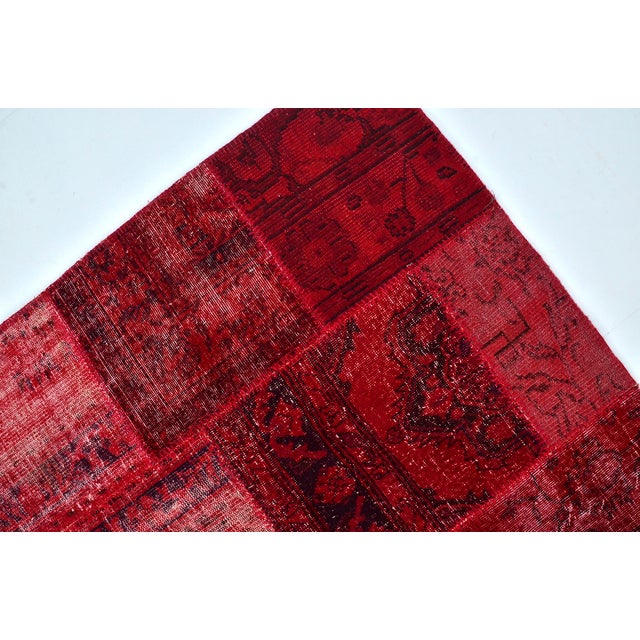 Vintage Red Anatolian Wool Carpet For Sale - Image 10 of 10