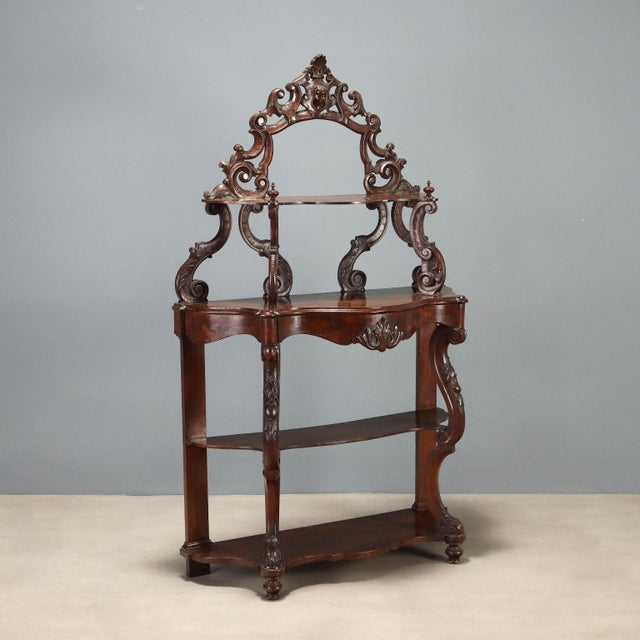 Italian Walnut Shelf from Luigi Filippo, 1800s For Sale - Image 11 of 11