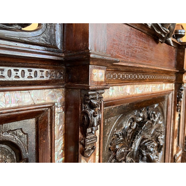 Mid 19th Century French Napoleon III Black Carved Ebonized Bed with Cherubs For Sale - Image 11 of 18