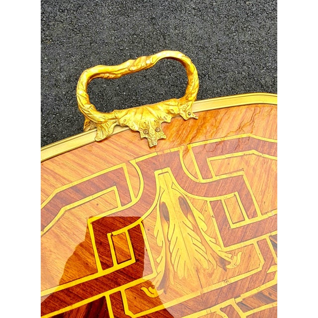 Marquetry French Style Tea, Coffe Table/Desk. Coffee and Tea Party Table For Sale In New York - Image 6 of 8