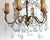 Antique Gilded Metal Murano Glass Drop Six-Light Chandelier, 1930s For Sale - Image 4 of 14