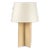 The 'Croisillon' Cream Ceramic Lamp With Parchment Shade by Design Frères For Sale