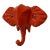Vintage Cast Iron Elephant Hook, Newly Lacquered in Orange. For Sale