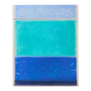 "Pool for David Hockney" Contemporary Mixed Media Painting by Margaret Kennedy