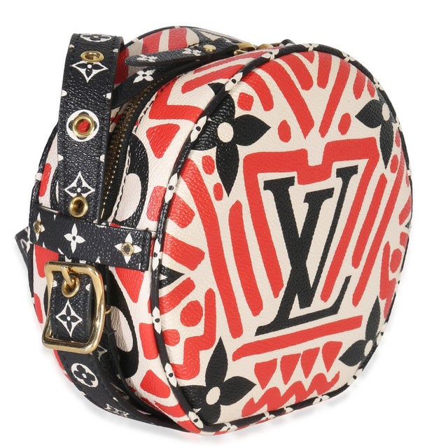 Contemporary Cream Red Giant LV Crafty Boite Chapeau Souple Bag PM For Sale - Image 3 of 9