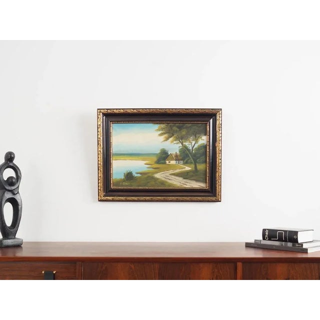 The painting was made using oil on canvas technique in the 1970s. The frame was made of wood. The painting is maintained...