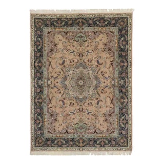 Vintage Persian Tabriz Rug - 08'08 X 11'08 For Sale