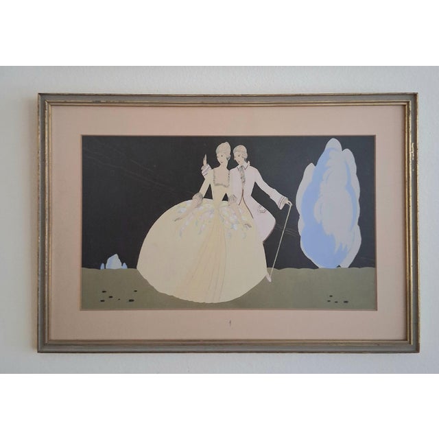 Art Deco Pair of 1920s Art Deco Pochoirs (Stencil Art) After Umberto Brunelleschi For Sale - Image 3 of 4
