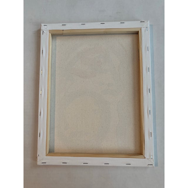 Late 20th Century Peter Keil Abstract Portrait Painting on Canvas For Sale - Image 5 of 5