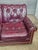 Late 20th Century Late 20th Century Hancock & Moore Red Leather Sofa Nailhead Trim Three Cushions For Sale - Image 5 of 16