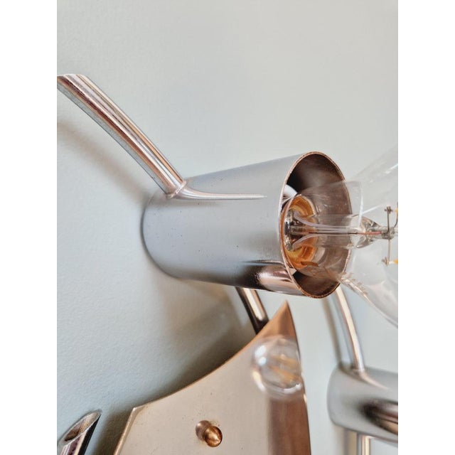 Large Vintage Wall Light in Chrome Metal, 1970s For Sale - Image 9 of 18