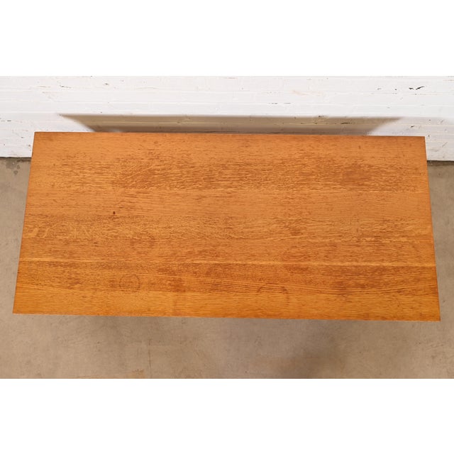 Stickley Mission Oak Arts & Crafts Two-Tier Coffee Table For Sale In South Bend - Image 6 of 9