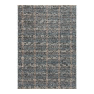Angela Rose x Loloi Ember Blue / Beige 2'-7" x 10'-0" Runner Rug For Sale