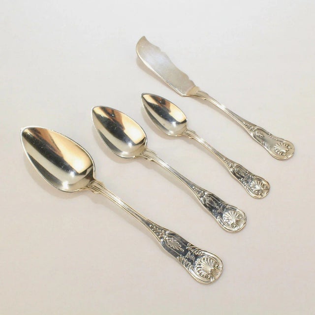 19th Century Hyde & Goodrich New Orleans Southern Coin Silver Kings Flatware - 30 Pieces For Sale - Image 5 of 13