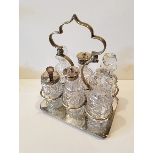 Antique Six Piece Silver Plated Cruet Set Chairish