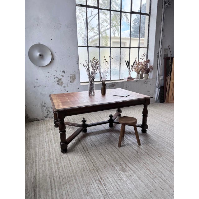 Wood Louis XIV Oak Table, 1900s For Sale - Image 7 of 18