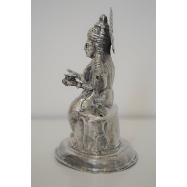 Vintage Pure Silver Lakshmi Hindu Goddess Statue Chairish