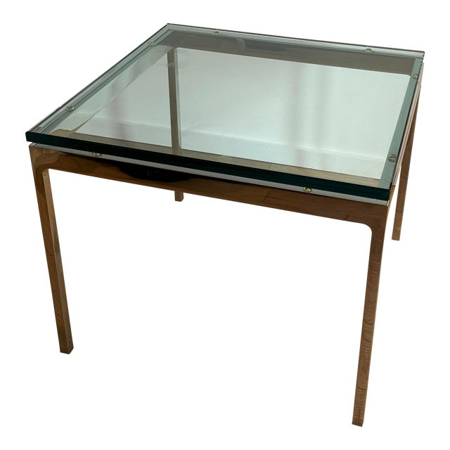 Rare Mid-Century Modern Chrome & Glass Coffee Table by Nicos Zographos - 1970s Vintage For Sale