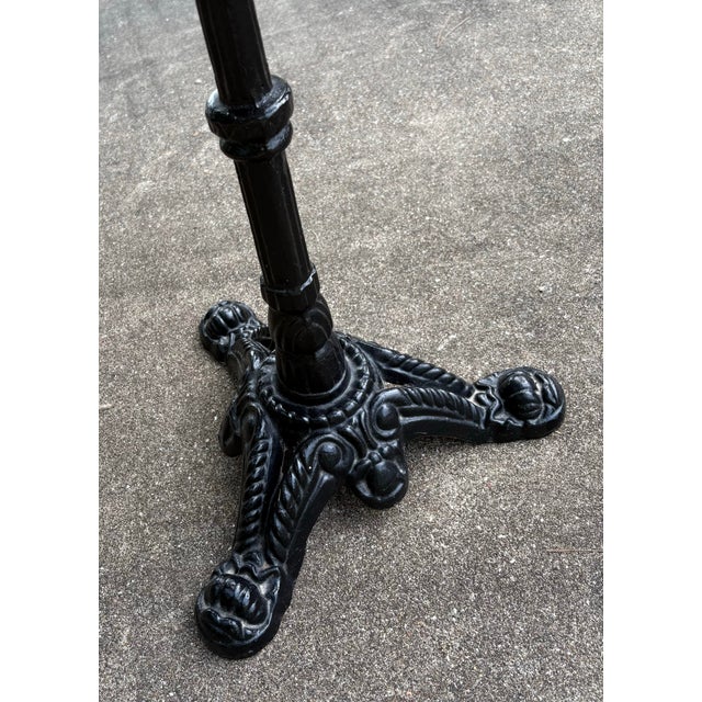 Vintage French Marble Top Pub Table For Sale - Image 9 of 9