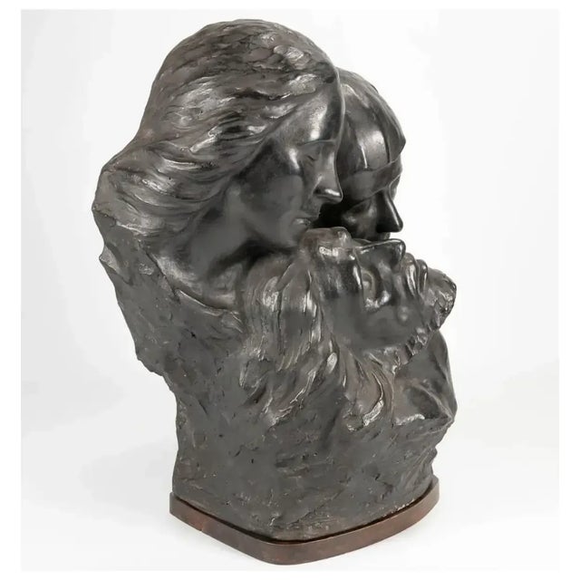 Religious 19th Century Monumental Stoneware Sculpture of the the Holy Family Consists of the Child Jesus, the Virgin Mary and Saint Joseph For Sale - Image 3 of 12
