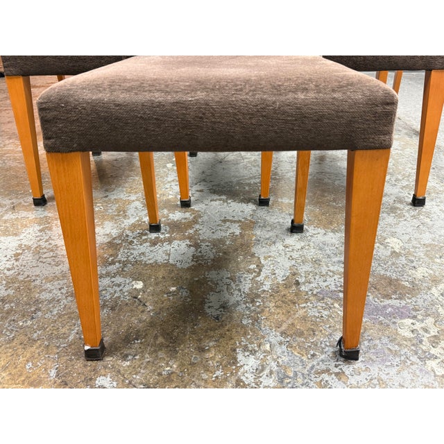 Italian Modern Cherry Dining Chairs, Set of Six For Sale - Image 11 of 12