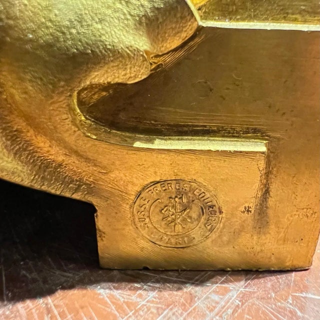 French Art Nouveau Ormolu Bronze and Green Marble Candelabra by F. Rambaud - A Pair For Sale - Image 10 of 12