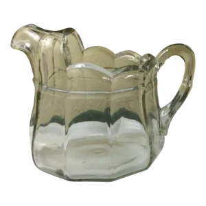 Vintage Heavy Glass New England Pitcher
