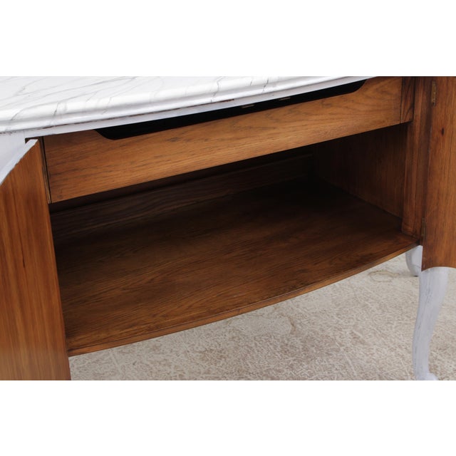 White Henredon Custom Painted Finish Sideboard Cabinet For Sale - Image 8 of 18