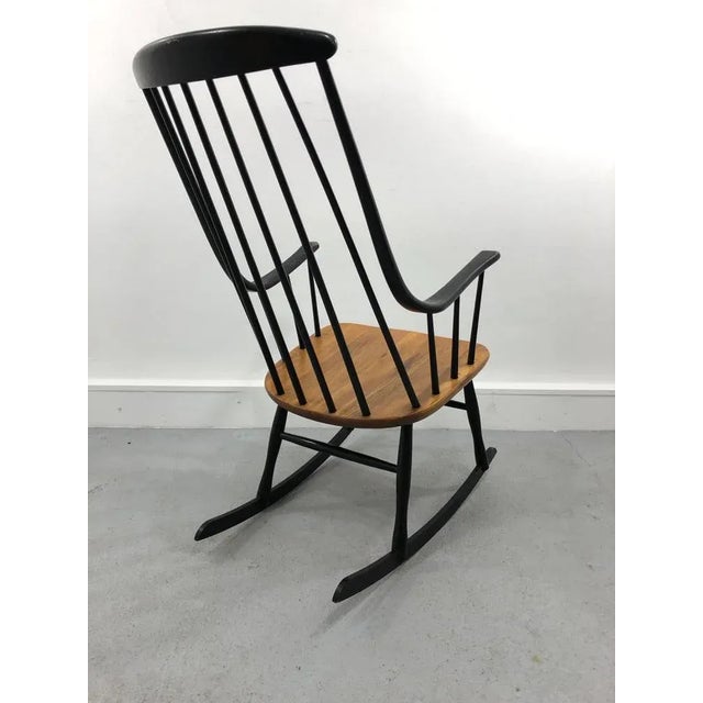 Black Grandessa Rocking Chair by Lena Larsson for Nesto, 1960s For Sale - Image 8 of 13