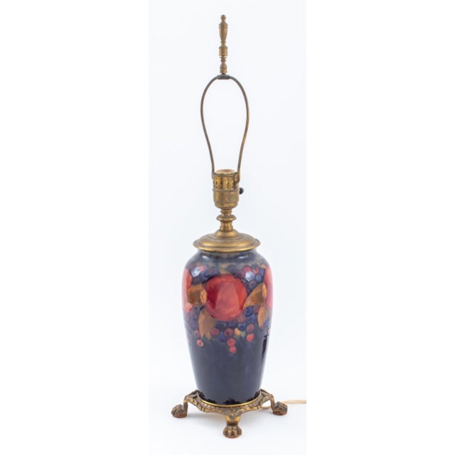 Moorcroft Pottery "Pomegranate" Vase Lamp, 1920s For Sale - Image 9 of 9