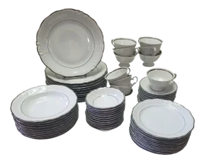 1960s Walbrzych Porcelain Dinnerware - Set of 66 Pieces