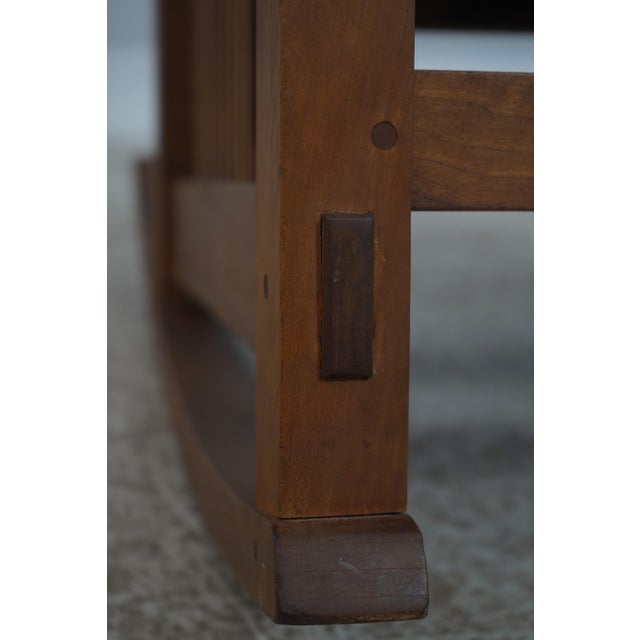 Stickley Mission Cherry Spindle Rocking Chair For Sale - Image 10 of 18