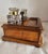 19th Century Olive Wood Twin Inkwell Standish with Bronze Lion Dog For Sale - Image 15 of 18