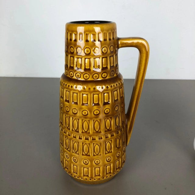 Vintage Pottery Fat Lava Glazed Vases from Scheurich, Germany, 1970s, Set of 2 For Sale - Image 12 of 18