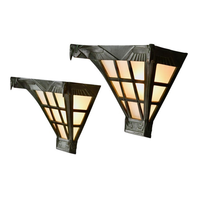 Metal Art Deco Pelican Wall Sconces by Max Le Verrier, France, 1930, Set of 2 For Sale - Image 7 of 12