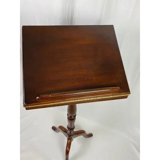 The Academic's Alibi: Vintage Folding Mahogany-Stained Scholar's Lectern For Sale - Image 4 of 9