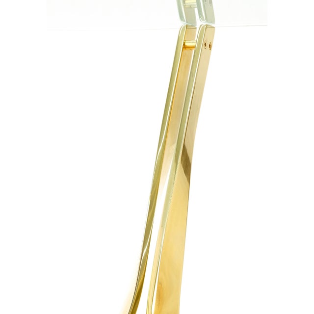 Roger Sprunger for Dunbar Mid-Century Modern Brass Glass Coffee Table Clean! For Sale - Image 11 of 13