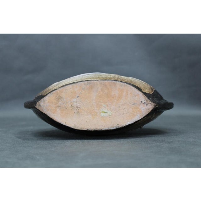 Black Brutalist Ceramic Art Vase, Czechoslovakia, 1970s For Sale - Image 8 of 11