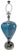 Art Glass Aqua Blue White Swirl Table Lamp For Sale - Image 11 of 18