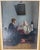 We are selling this fine charming Oil painting on canvas. This little painting features a Mother displaying a toy soldier...