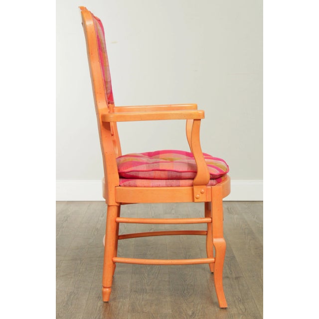 Colorful Vintage Custom French Country Style Dining Chairs - Set of 6 For Sale In Philadelphia - Image 6 of 13