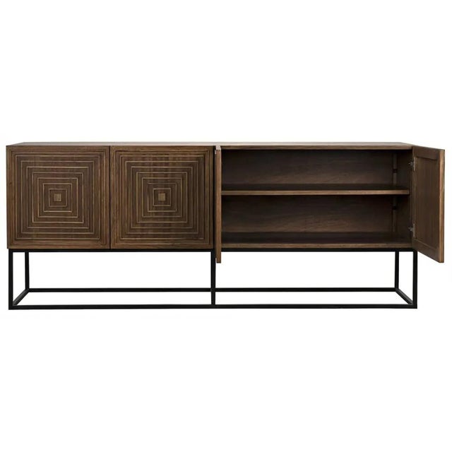 Noir NOIR Lanon Sideboard with Iron Base, Dark Walnut For Sale - Image 4 of 5