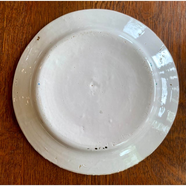 French Country Antique French Faience Henriot Quimper Plate Petit Breton For Sale - Image 3 of 9