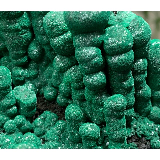 Stalactitic Velvet Malachite Specimen by Stillmantle For Sale - Image 4 of 4